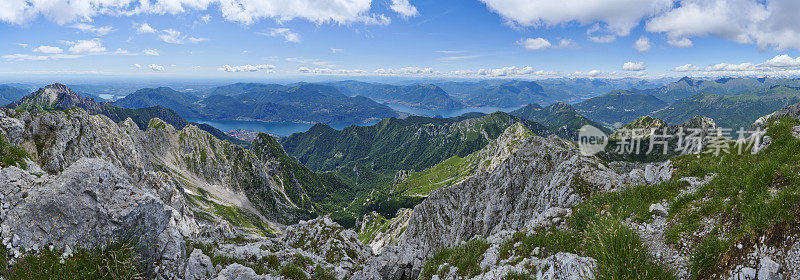 Grigne和Lake Como